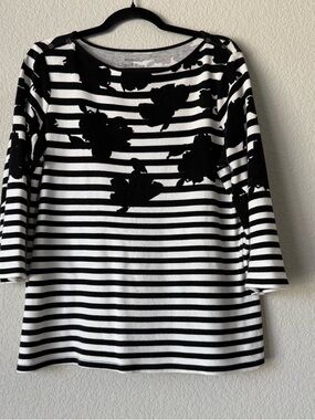Westbound Black Trim White Cotton Tee